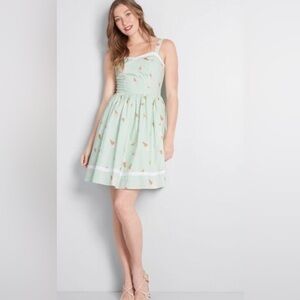 ModCloth Sweetest Treat Ice Cream Cone Dress New Mint Green Pinup Retro